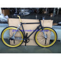 700c Single Speed Silver Color Hi Ten Steel Racing Bicycle Sports Bikes Cycling Fixed Gear Bikes